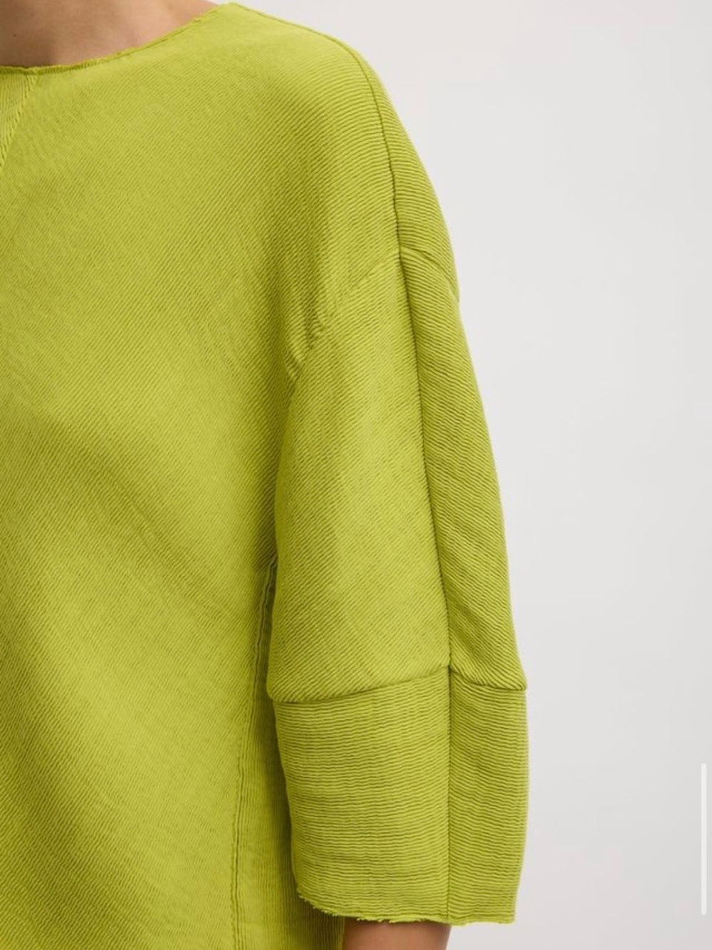 Tibi Lime Green Boxy Sleeve Top - Picture 7 of 7